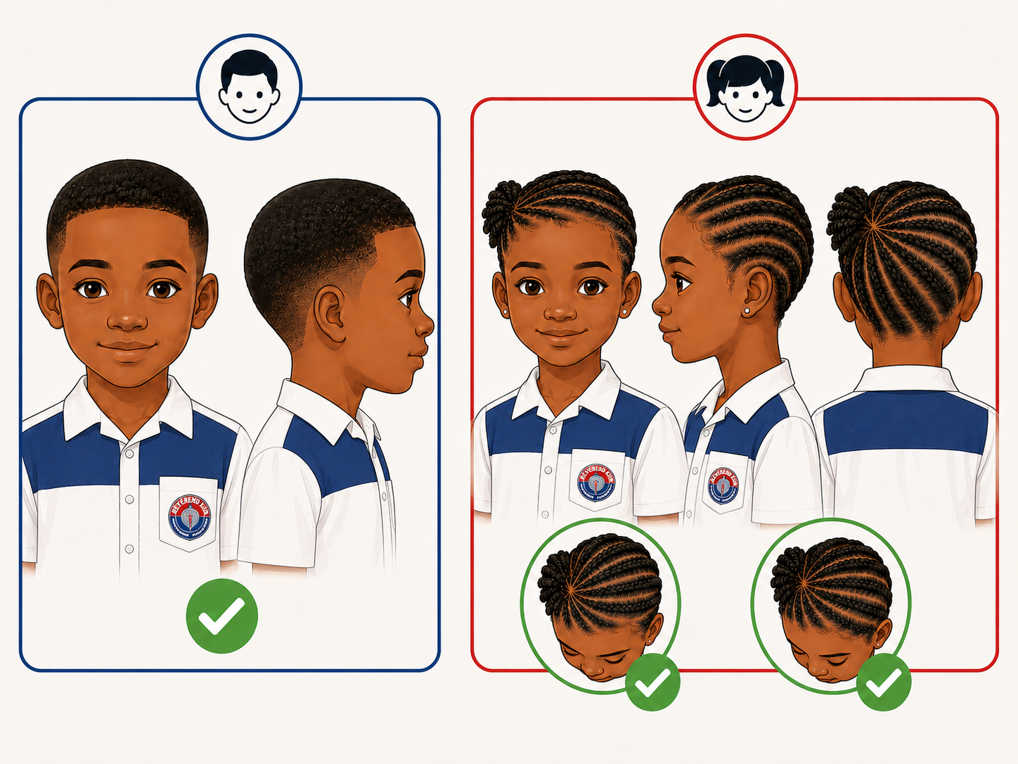 Coiffures simples pour l'école